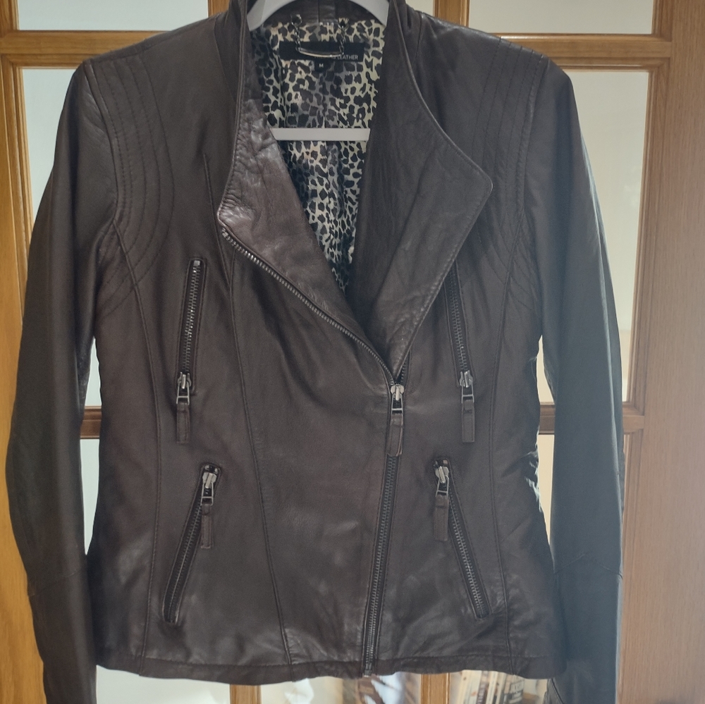 Women's Wilson leather moto coat